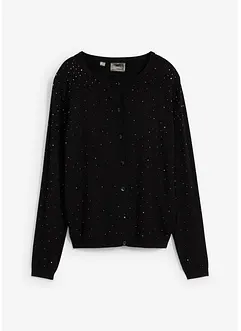 Cardigan med glitterstenar, bonprix