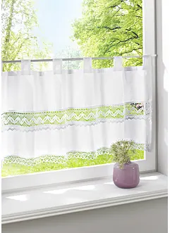 Cafégardin med virkad kant, bonprix