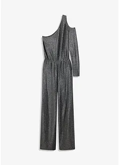 One shoulder-jumpsuit med glitter, bonprix