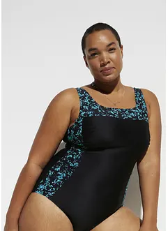 Baddräkt med fyrkantig ringning och medelhög formande effekt, bonprix