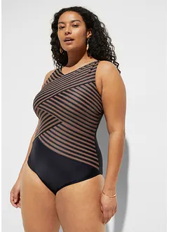 Baddräkt med omlottlook och medelhög formande effekt, bonprix