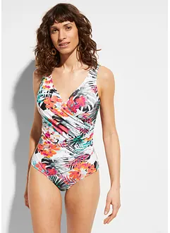Baddräkt med omlottlook och medelhög formande effekt, bonprix