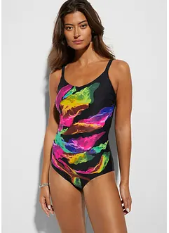 Baddräkt med V-ringning och lätt formande effekt, bonprix