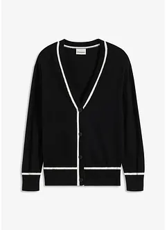 Stickad cardigan med V-ringning, bonprix