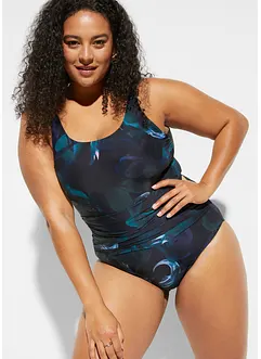 Baddräkt med rynk och lätt formande effekt, bonprix