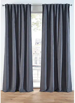 Mörkläggande gardinlängd med lätt struktur (2-pack), bonprix