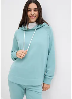 Ledig sweatshirt med huva, långa ärmar, bonprix