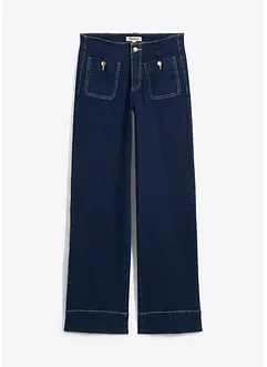 Wide Leg-jeans Mid Waist, Stretch, bonprix