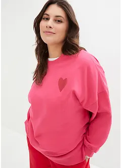 Sweatshirt i oversizemodell med ekologisk bomull, bonprix