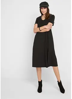 Mellanlång jerseyklänning i bomull, bonprix