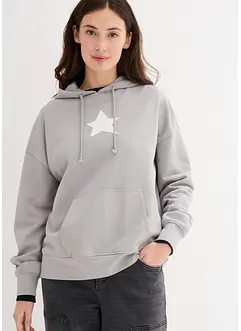 Sweatshirt med luva i ren ekologisk bomull, bonprix