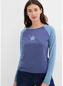 Långärmad topp med raglanärmar, bonprix