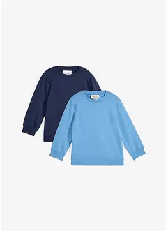 Sweatshirt i mjuk bomullsmix (2-pack), bonprix
