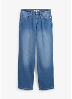 Baggy Jeans Mid Waist av ett lätt och mjukt material med bomull och Lyocell, bonprix