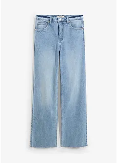 Jeans med vida ben och hög midja, full längd, bonprix