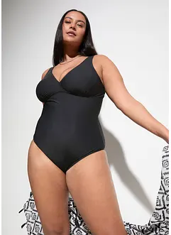 Baddräkt med medelhög formande effekt och djup ringning, bonprix