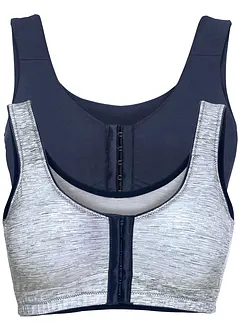 Framknäppt BH utan bygel med ekologisk bomull (2-pack), bonprix