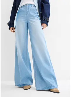 Wide Leg Jeans High Waist, med bekväm midja, bonprix