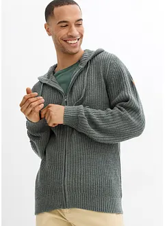 Cardigan med luva och återvunnen polyester, bonprix