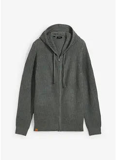 Cardigan med luva och återvunnen polyester, bonprix