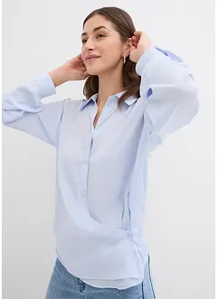 Skjortblus i fin satin, bonprix
