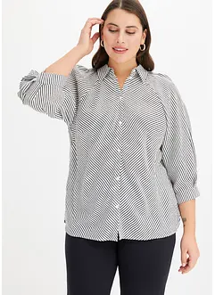 Blus av fintrådig viskosmix, bonprix