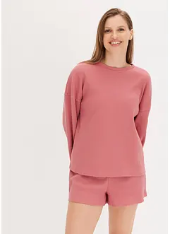 Hemmakläder av jersey med våffelstruktur och shorts, bonprix