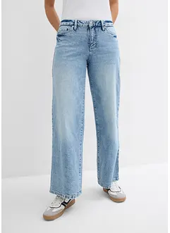 Wide Leg Jeans Mid Waist, Full Length, bonprix