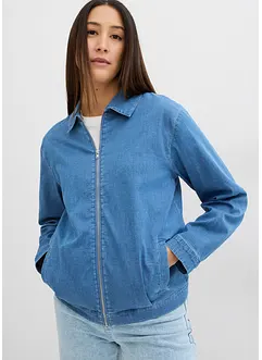 Jeansjacka i lumbermodell med dragkedja, bonprix