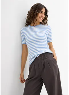 Ribbstickad T-shirt, bonprix