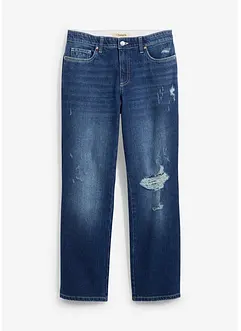 Straight Jeans Mid Waist, med bekväm midja, cropped, bonprix