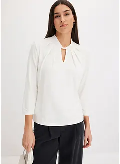 Topp med 3/4-ärm och vriden krage, bonprix