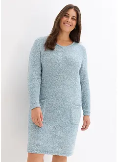 Klänning av stickad fleece, bonprix