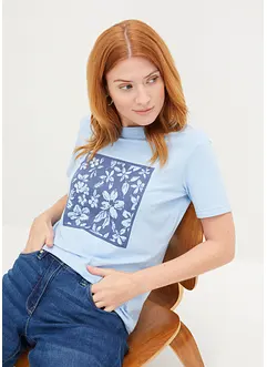 T-shirt med blomtryck, bonprix