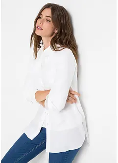 Skjortblus i mjuk viskos, bonprix