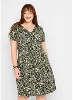 Trikåklänning av viskosmix med mjukt fall, bonprix