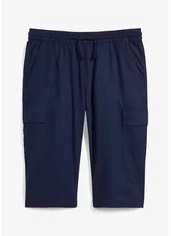 Cargobermudas med linne, Regular Fit, bonprix