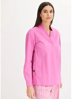 Tunika i poplin med knappar, bonprix
