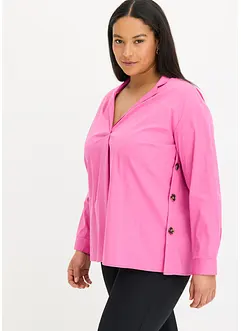 Tunika i poplin med knappar, bonprix