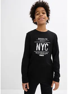 Långärmad T-shirt i ren ekologisk bomull för barn, bonprix