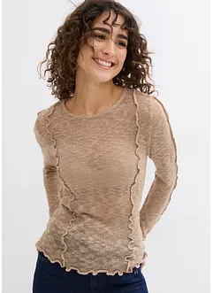 Stickad jumper med strukturmönster, bonprix
