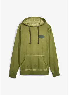 Sweatshirt med huva i ekologisk bomull, bonprix