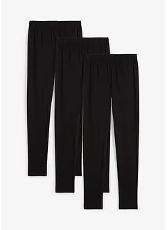 Leggings av stretchig mix med ekologisk bomull (3-pack), bonprix