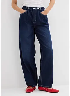 Balloon Jeans Mid Waist, med knappar, bonprix