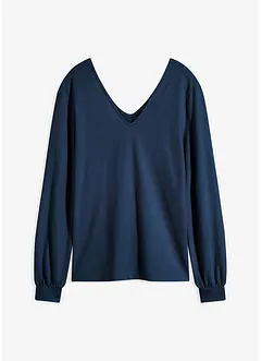 Fleecetröja med pärlor, bonprix