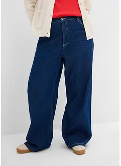 Wide Leg Jeans Mid Waist, med bekväm midja, bonprix