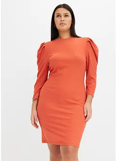 Ribbstickad jerseyklänning, bonprix