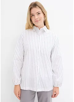 Skjortblus i bomullspoplin, bonprix