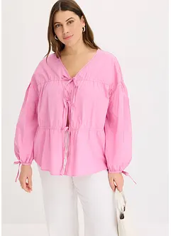 Blus med knytband, bonprix