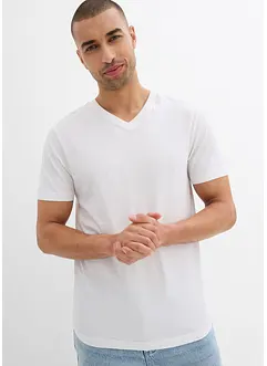 T-shirt i Slim Fit av ren ekologisk bomull (2-pack), bonprix